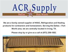 Tablet Screenshot of acrsupplydfw.com